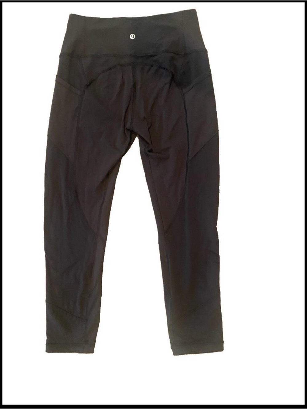 Lululemon Leggings Women’s Size 8 Black Side Pockets Athletic Running Pant